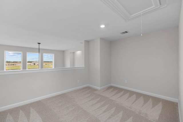 3122 Banyan Dr, Texas City, TX 77510 - carpeted spare room with attic access and recessed lighting