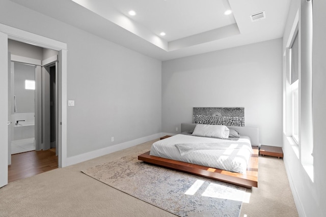 1617 Wheeler St Unit C, Houston, TX 77004 - carpeted bedroom with recessed lighting and a raised ceiling