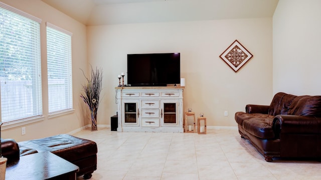 4407 Crosley Field Dr, Spring, TX 77389 - living room featuring light tile patterned floors and baseboards