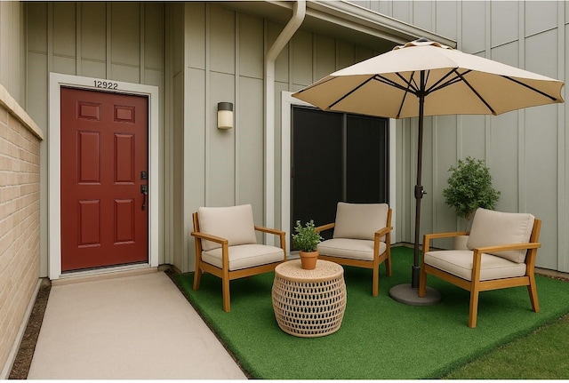12922 Wirevine Ln, Houston, TX 77072 - view of exterior entry featuring board and batten siding