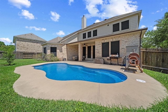 4314 Walden Terrace Ln, Humble, TX 77396 - view of swimming pool with a patio area and a fenced backyard