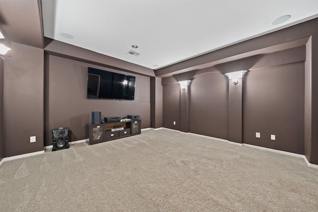 4314 Walden Terrace Ln, Humble, TX 77396 - carpeted home theater room with baseboards