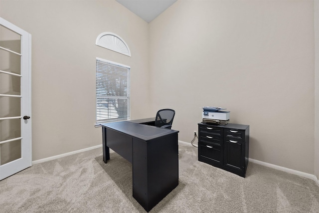 4314 Walden Terrace Ln, Humble, TX 77396 - office featuring carpet floors and high vaulted ceiling