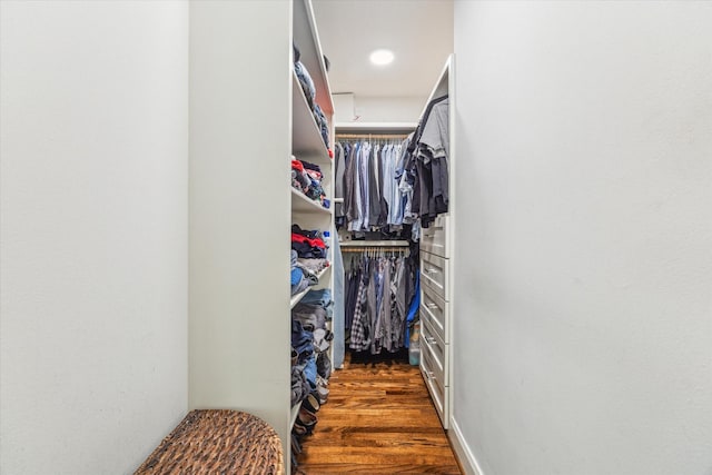 308 W 33rd St, Houston, TX 77018 - spacious closet with dark wood-style floors