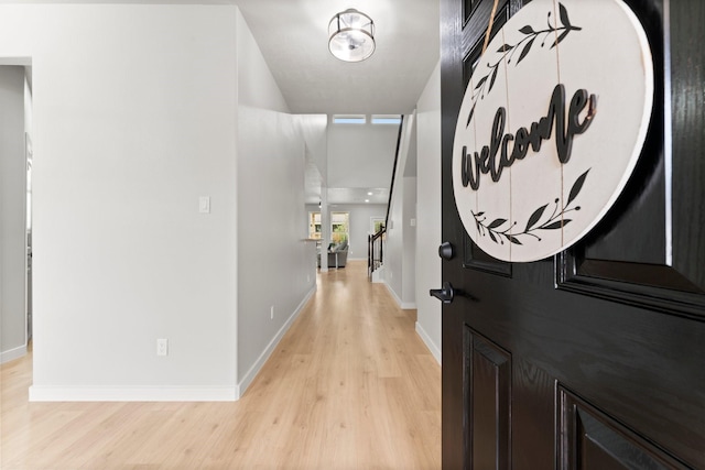 30742 Gardenia Trace Dr, Spring, TX 77386 - hallway with light wood-type flooring and baseboards
