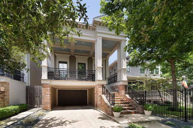 339 W 23rd St Unit A, Houston, TX 77008 - view of front of property with a garage and concrete driveway