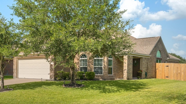 15006 Zenith Glen Ln, Cypress, TX 77429 - view of front of home featuring driveway, brick siding, an attached garage, and a shingled roof