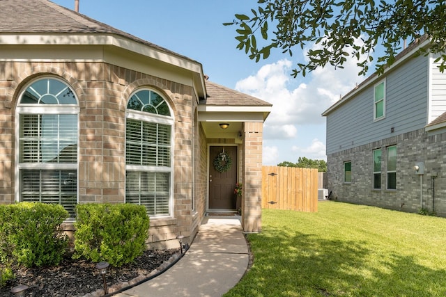 15006 Zenith Glen Ln, Cypress, TX 77429 - property entrance with a shingled roof and brick siding