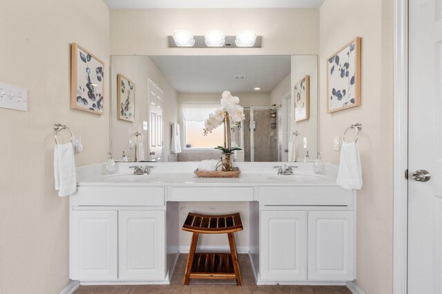 15006 Zenith Glen Ln, Cypress, TX 77429 - full bath featuring a shower stall and double vanity