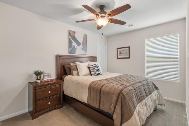 15006 Zenith Glen Ln, Cypress, TX 77429 - bedroom with light carpet and a ceiling fan