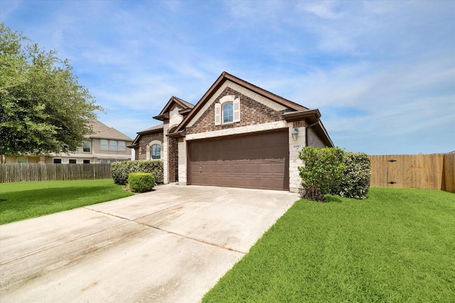 6910 Lamar Park Ln, Houston, TX 77049 - view of front of home with brick siding, concrete driveway, and an attached garage