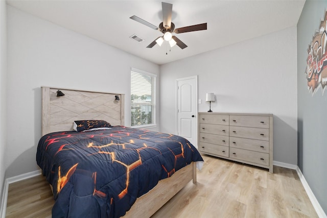 4610 Western Brook Dr, Spring, TX 77388 - bedroom with wood finished floors and ceiling fan