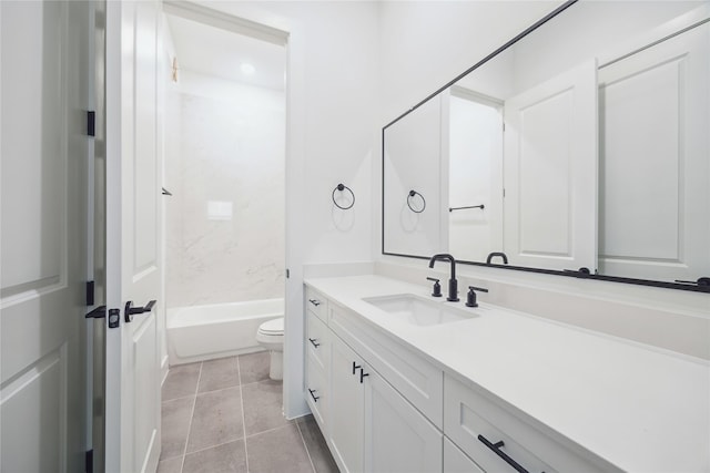 11109 Savannah Woods Ln, Houston, TX 77043 - bathroom with vanity, tile patterned floors, and  shower combination