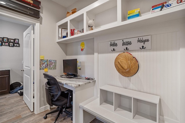 12118 Enclave Ct, Santa Fe, TX 77510 - office area with wood finished floors and baseboards