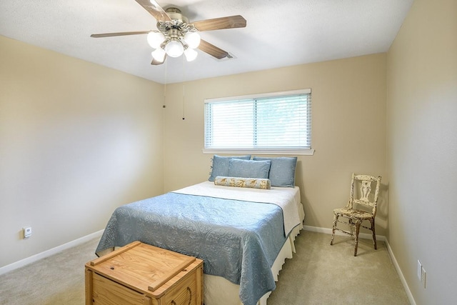 22419 Kent Falls Dr, Katy, TX 77450 - bedroom with light carpet and a ceiling fan