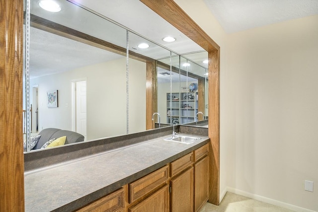 22419 Kent Falls Dr, Katy, TX 77450 - bathroom featuring vanity and recessed lighting