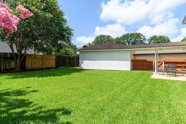 22419 Kent Falls Dr, Katy, TX 77450 - fenced backyard featuring a patio