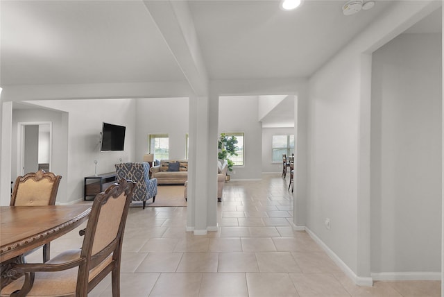 18519 Orono Ridge Trl, Richmond, TX 77407 - corridor with light tile patterned floors and recessed lighting