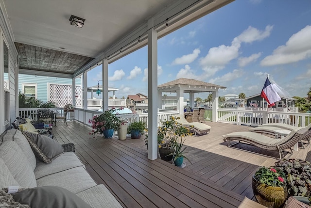 4216 Karankawa Way, Jamaica Beach, TX 77554 - view of deck