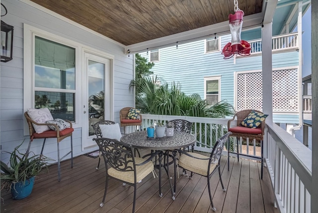 4216 Karankawa Way, Jamaica Beach, TX 77554 - deck featuring outdoor dining space