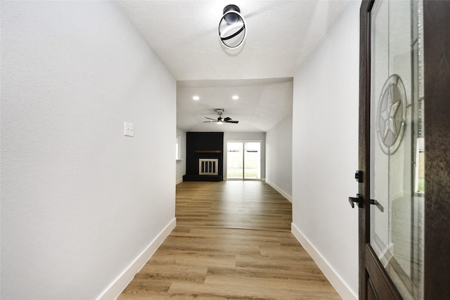 10415 Towne Oak Ln, Sugar Land, TX 77498 - hall featuring light wood-style floors and recessed lighting
