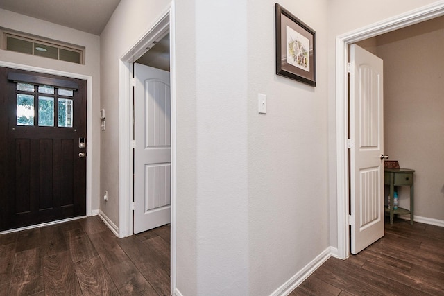 18534 Ariat Dr, Cypress, TX 77429 - entryway featuring dark wood-type flooring