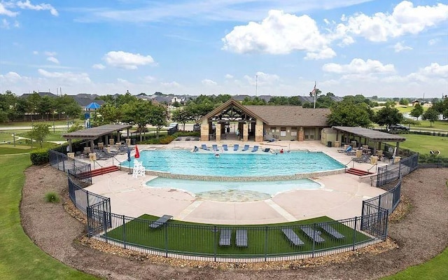 18534 Ariat Dr, Cypress, TX 77429 - community pool with a patio area