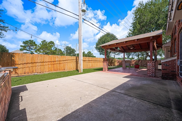 3402 Santa Catalina Ct, Katy, TX 77450 - fenced backyard with a gazebo and a patio area