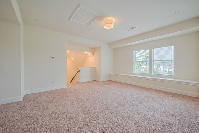 1035 E 28th St, Houston, TX 77009 - unfurnished room with carpet floors and attic access