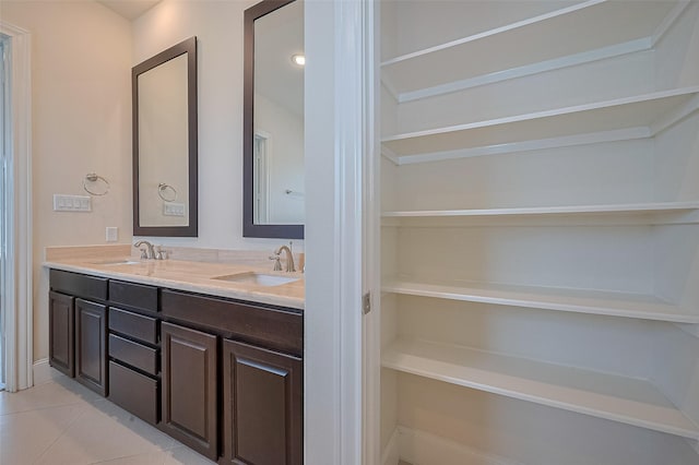 1035 E 28th St, Houston, TX 77009 - full bath with double vanity and tile patterned flooring