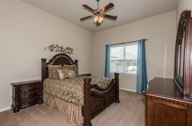 8615 Debbie Terrace Dr, Cypress, TX 77433 - bedroom featuring light colored carpet and a ceiling fan