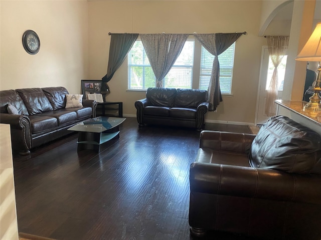 8615 Debbie Terrace Dr, Cypress, TX 77433 - living area with wood finished floors and baseboards