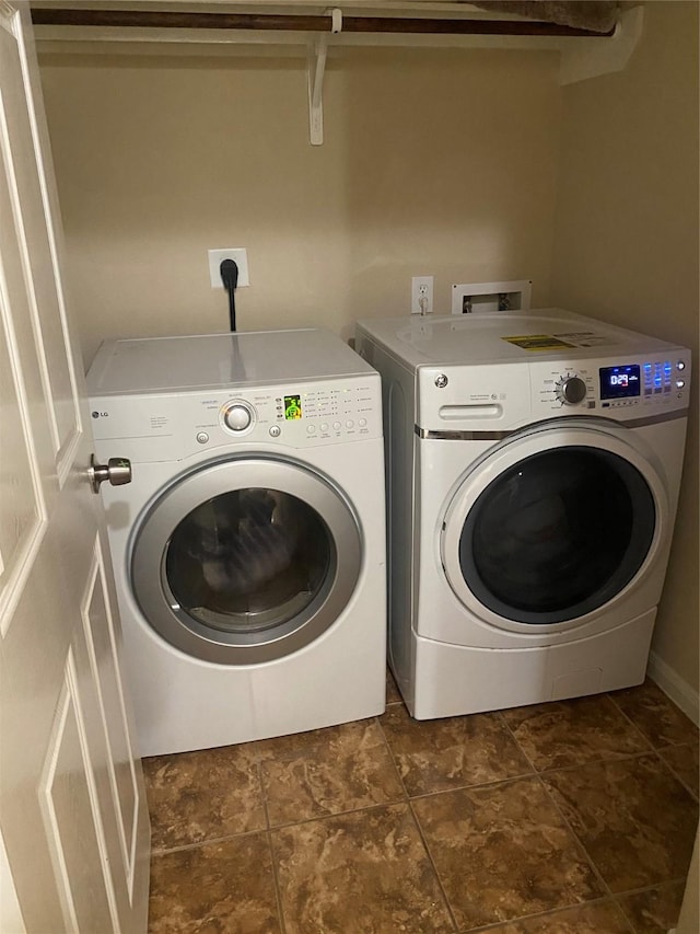 8615 Debbie Terrace Dr, Cypress, TX 77433 - washroom with washing machine and clothes dryer