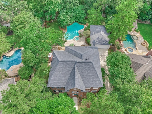 58 E Coldbrook Cir, The Woodlands, TX 77381 - view of subject property featuring a pool area