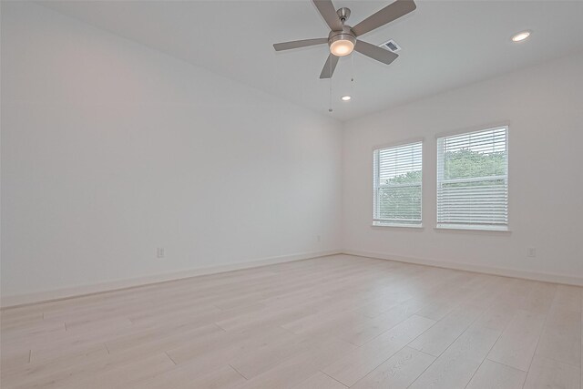 1609 Regents Gate, Houston, TX 77055 - unfurnished room with light wood finished floors, recessed lighting, and a ceiling fan
