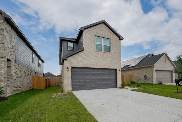 27097 Kestrel Trl, Magnolia, TX 77354 - traditional-style house with brick siding, a garage, and concrete driveway