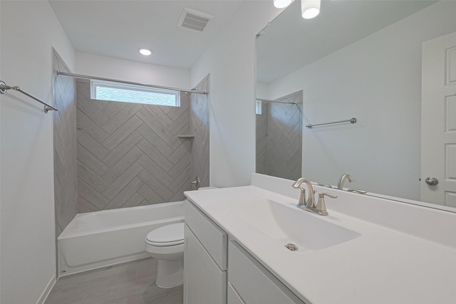 2204 Port Jackson, Texas City, TX 77568 - full bathroom with vanity, shower / washtub combination, and wood finished floors