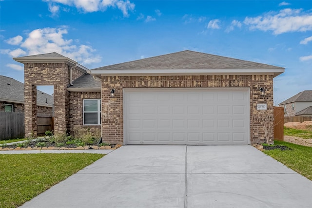 2127 Port Jackson, Texas City, TX 77568 - view of front of home featuring driveway, an attached garage, roof with shingles, and brick siding