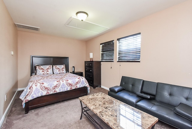 7719 Apache Plume Dr, Houston, TX 77071 - carpeted bedroom featuring attic access and baseboards