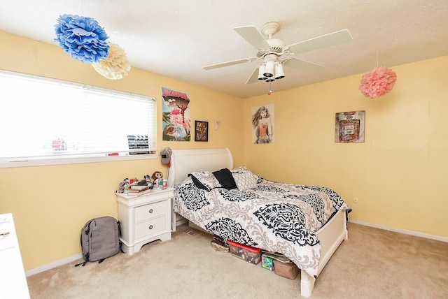 7719 Apache Plume Dr, Houston, TX 77071 - carpeted bedroom featuring ceiling fan and baseboards