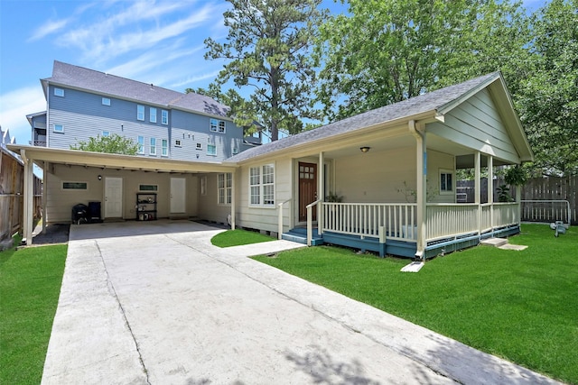 1731 W 22nd St, Houston, TX 77008 - view of front of property featuring concrete driveway, covered porch, and roof with shingles
