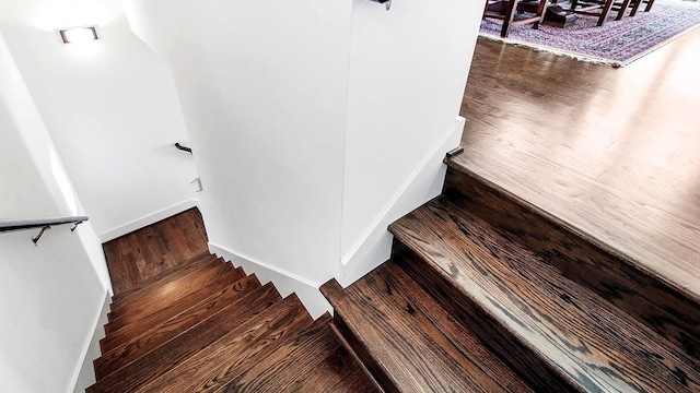 2205 Colorado St, Houston, TX 77007 - stairs with wood finished floors