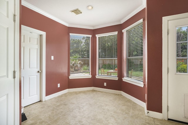 4619 Jade Green Ct, Houston, TX 77059 - unfurnished room with healthy amount of natural light, ornamental molding, and light tile patterned flooring