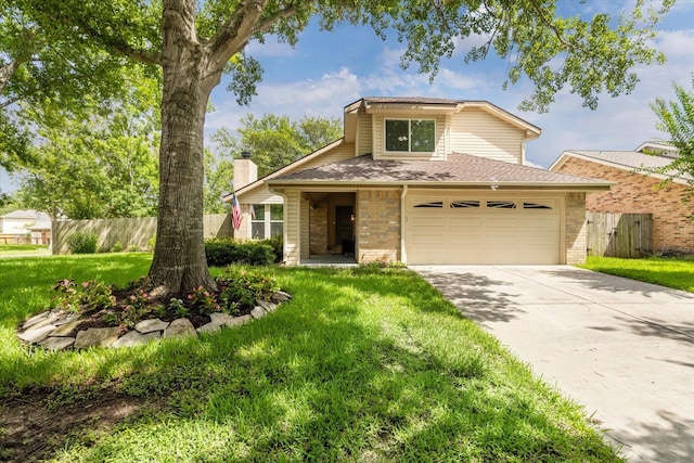 3403 Spring Arbor Ln, Sugar Land, TX 77479 - view of front facade with brick siding, driveway, roof with shingles, and an attached garage