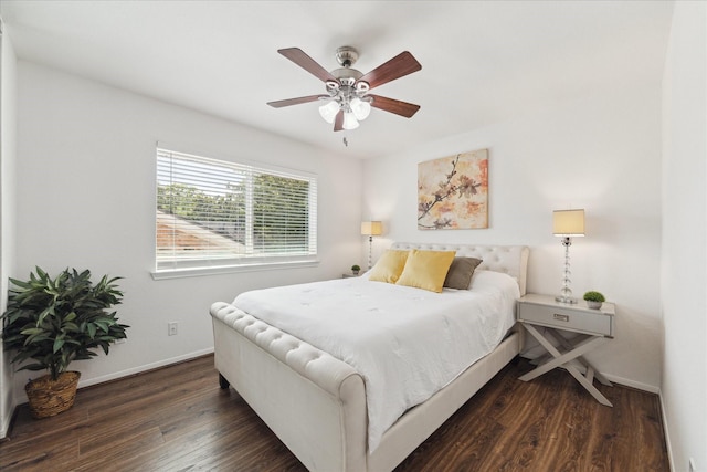 3403 Spring Arbor Ln, Sugar Land, TX 77479 - bedroom featuring wood finished floors and ceiling fan