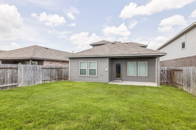22431 Gilded Peak Ln, Spring, TX 77373 - back of house with a fenced backyard, a patio area, and roof with shingles