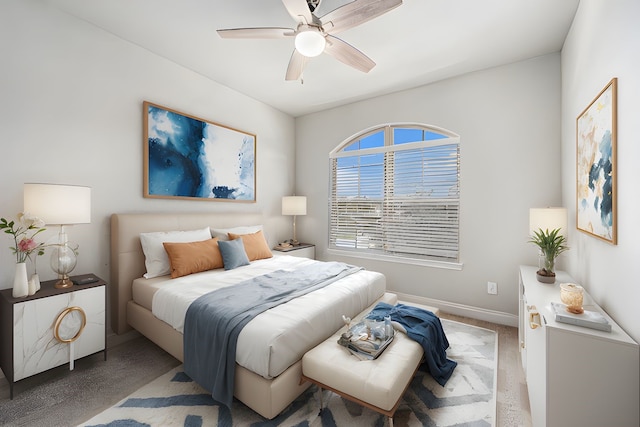 28702 Casen Ranch Ln, Fulshear, TX 77441 - bedroom with ceiling fan and light carpet