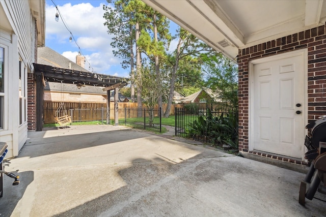 12511 Wealdstone Dr, Tomball, TX 77377 - view of patio / terrace featuring a pergola