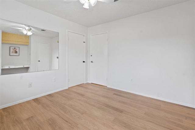 7019 Pyron Way, Houston, TX 77036 - spare room featuring ceiling fan and light wood-style flooring