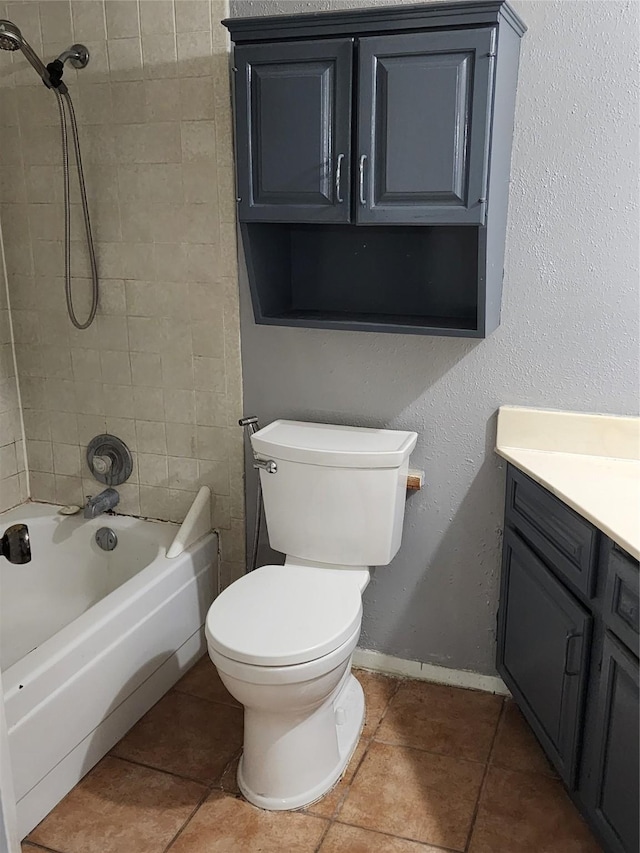 10811 Richmond Ave Unit 40, Houston, TX 77042 - bathroom with vanity, tile patterned flooring, and shower / tub combination